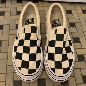 Vans Platform Checkered Slip Ons